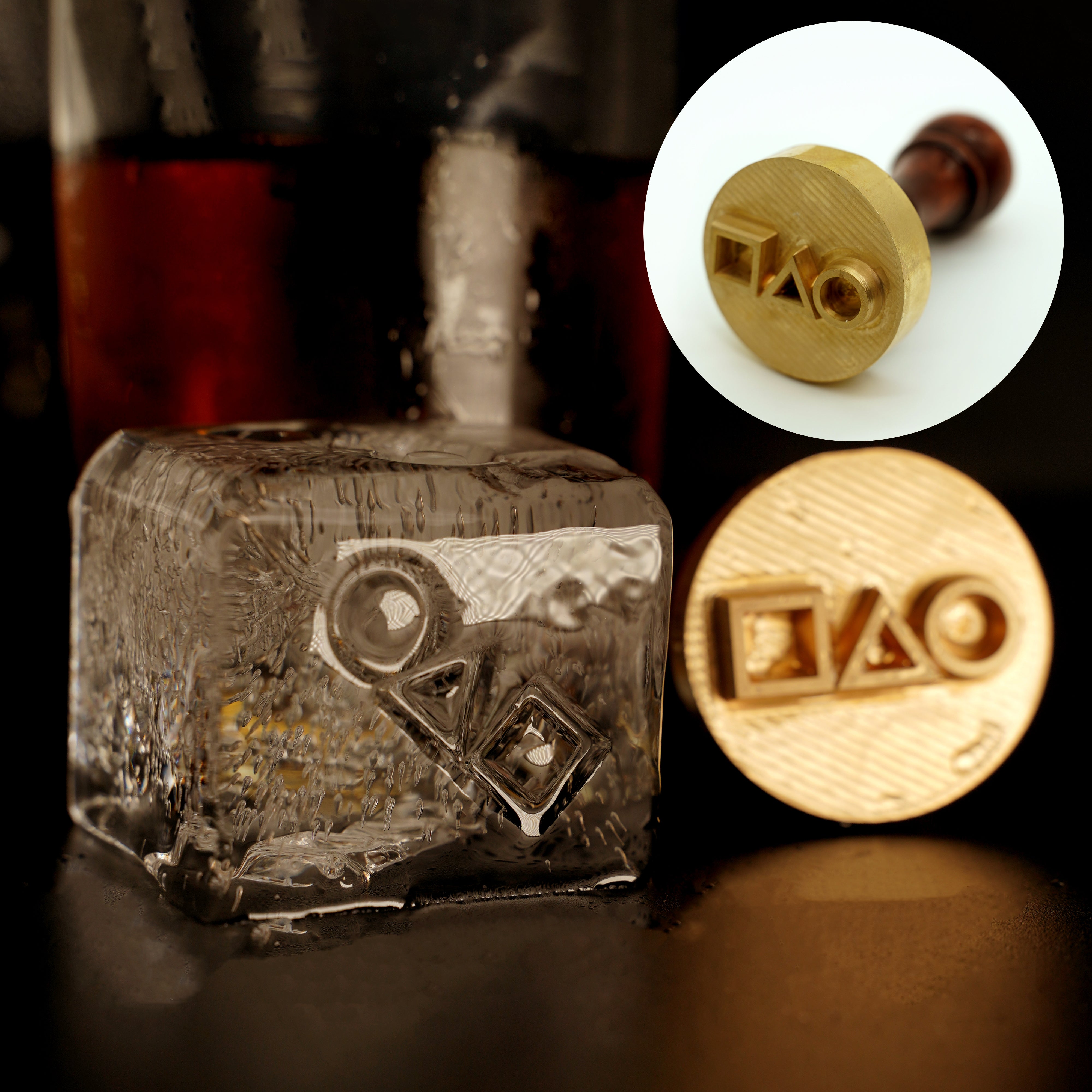 Custom Ice Cube Stamp , Personalized Business Ice Stamp, Bar Stamp